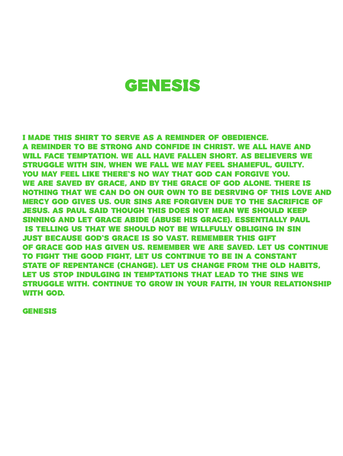 Genesis (Pre-order)