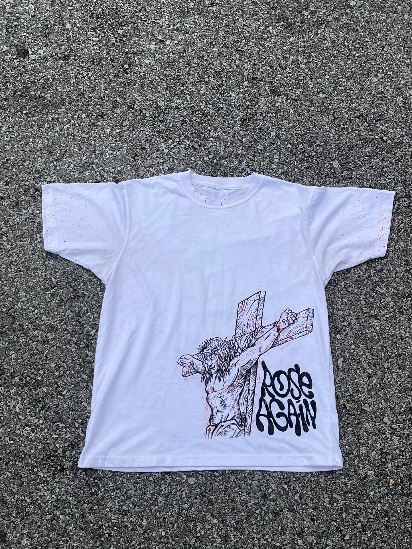 Rose Again Tee (Black and white)